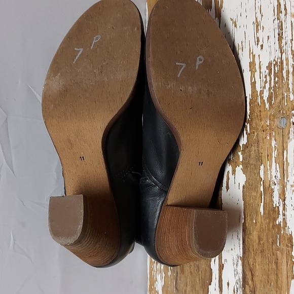 Women's Madewell Winston Black Leather Boots Size 11 - Picture 9 of 10